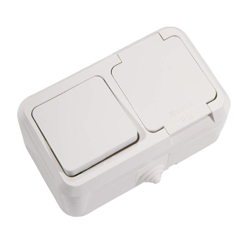 Dual Moist Environment Switch+Earthed Socket-Outlet with Lid