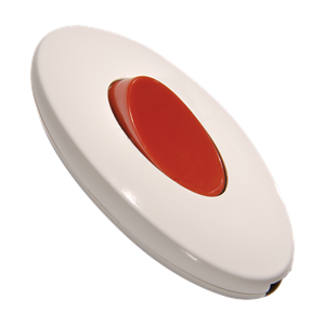 Выключатель для бра белый с красной кнопкой