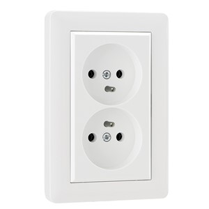 Double Socket-Outlet with Earthing Pin